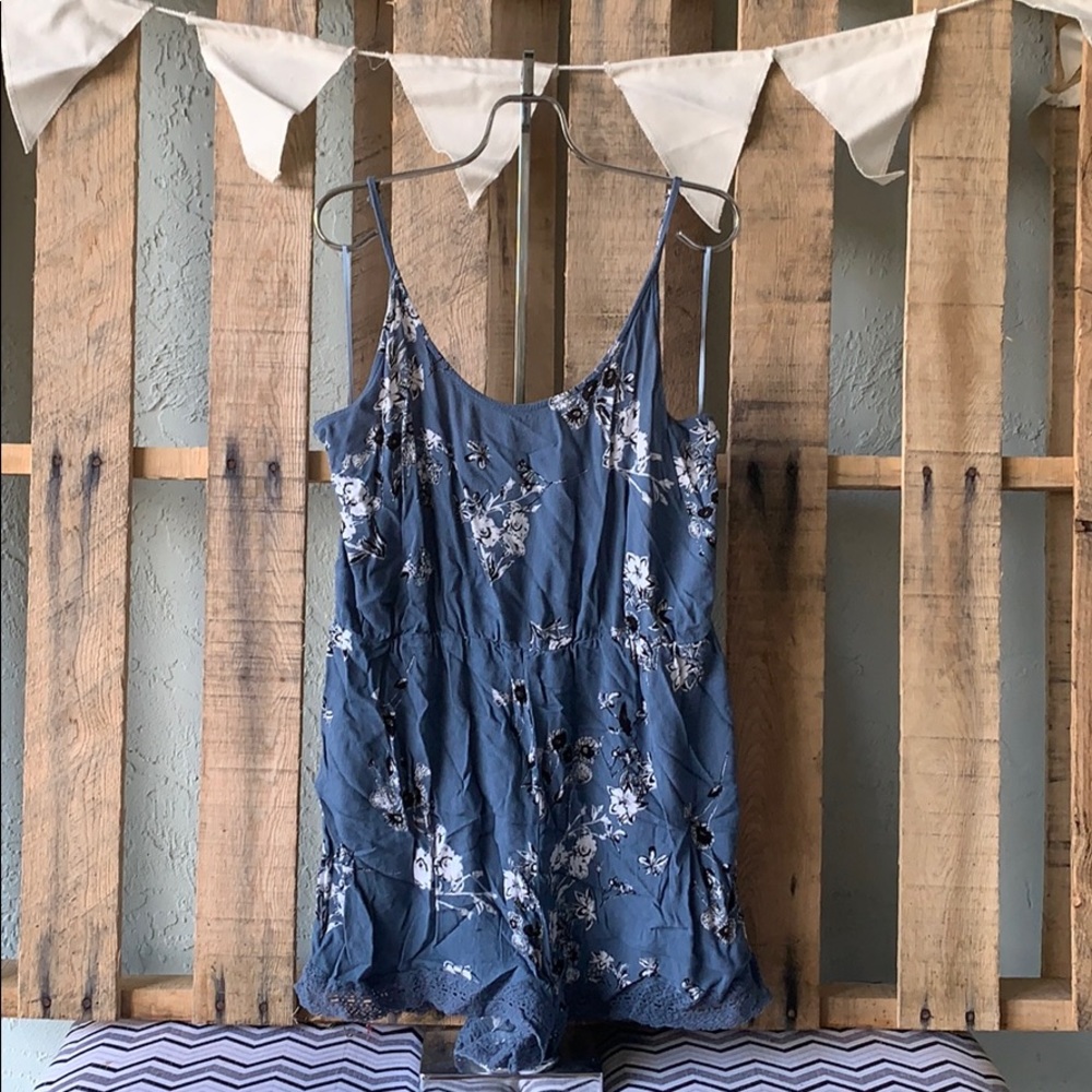 Kendall & Kylie Blue Floral Romper